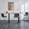 Bar chair modern design for dining and kitchen barstool with metal legs set of 4 (Grey)