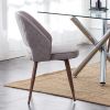 Modern Dining Chairs; Linen Accent Chair; Living Room Leisure Chairs; Upholstered Side Chair with Metal Legs for Dining Room Kitchen Vanity Patio Club